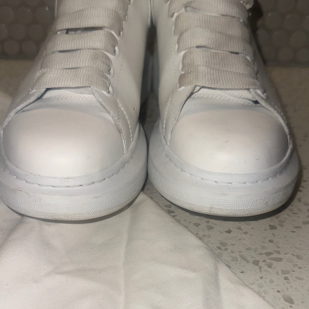 Alexander McQueen White Platform Leather Sneakers with dustbag - Picture 4 of 12